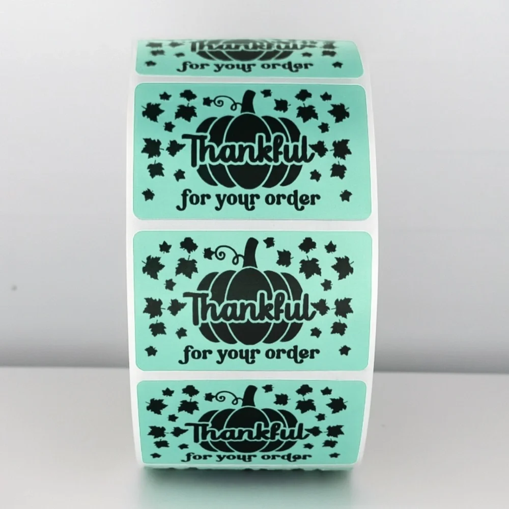 Thankful for Your Order Stickers Fall Pumpkin Packaging Labels | Autumn stickers